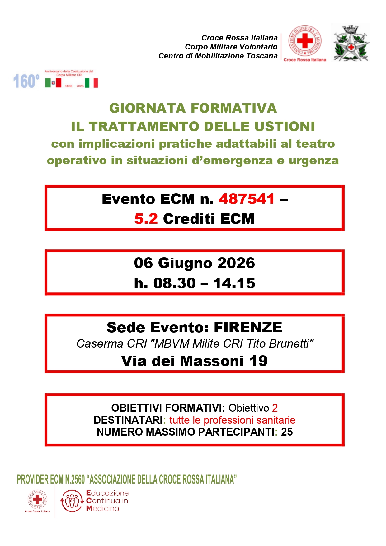 GIORNATA FORMATIVA IL TRATTAMENTO DELLE USTIONI  con implicazioni pratiche adattabili al teatro operativo in situazioni d’emergenza e urgenza