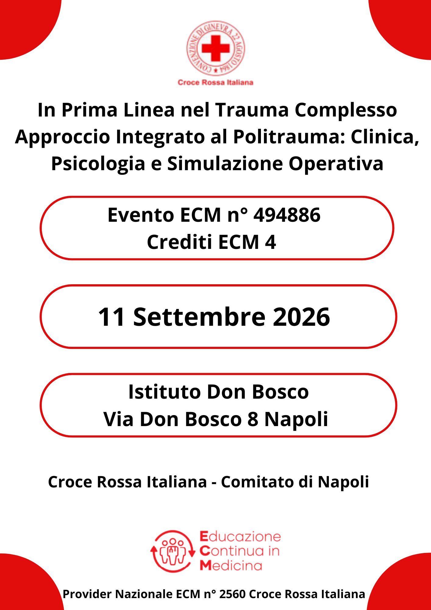 In Prima Linea nel Trauma Complesso Approccio Integrato al Politrauma: Clinica, Psicologia e Simulazione Operativa