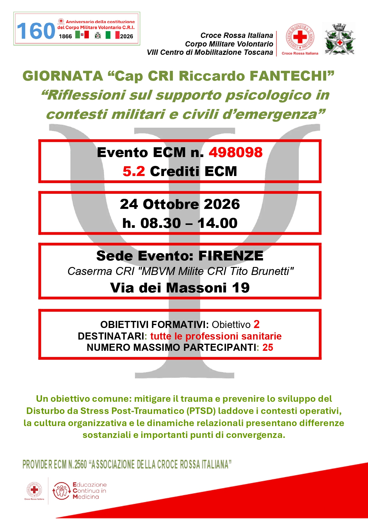 RIFLESSIONI SUL SUPPORTO PSICOLOGICO IN CONTESTI MILITARI E CIVILI D'EMERGENZA 